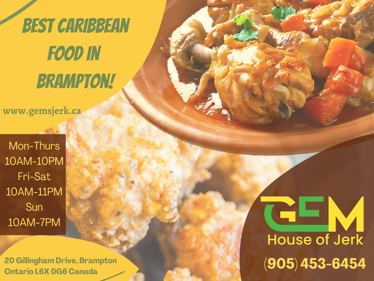 Best Caribbean Food Near Me in Brampton | Gem's House of Jerk